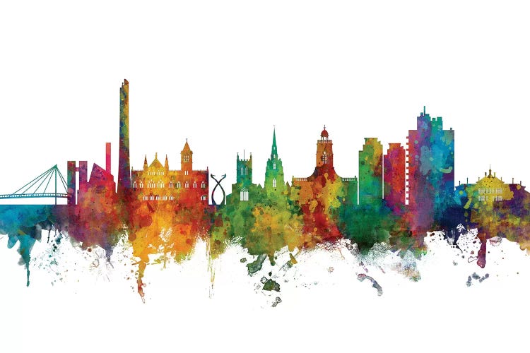 Rainbow Blend Northampton, England Skyline by Michael Tompsett wall art