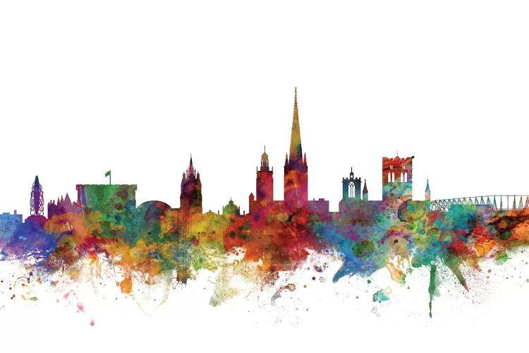 Rainbow Blend Norwich, England Skyline by Michael Tompsett wall art