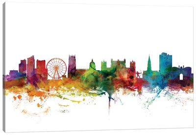 Nottingham, England Skyline Canvas Art Print