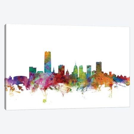 Oklahoma City Skyline Canvas Print #MTO1123} by Michael Tompsett Canvas Art Print