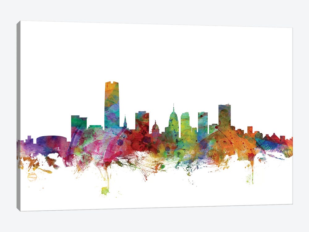 Oklahoma City Skyline by Michael Tompsett 1-piece Canvas Print