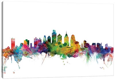 Philadelphia, Pennsylvania Skyline Canvas Art Print - Philadelphia Skylines