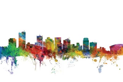 Rainbow Blend Phoenix, Arizona Skyline by Michael Tompsett art print