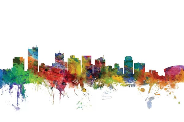 Michael Tompsett: Rainbow Blend Phoenix, Arizona Skyline by Michael Tompsett