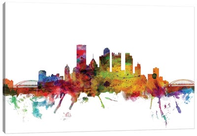 Pittsburgh, Pennsylvania Skyline Canvas Art Print - Pittsburgh Skylines