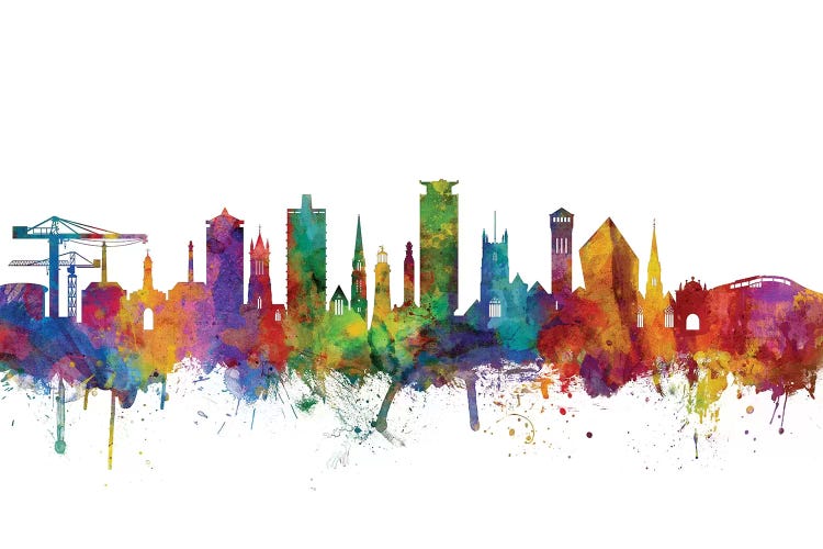 Rainbow Blend Plymouth, England Skyline by Michael Tompsett wall art