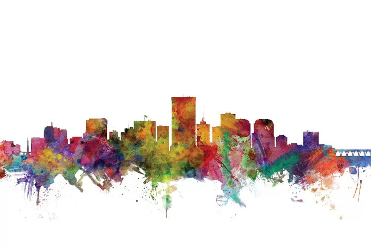 Richmond, Virginia Skyline by Michael Tompsett wall art