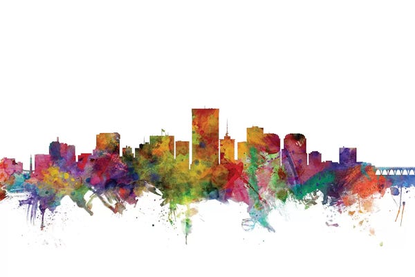 Michael Tompsett: Rainbow Blend Richmond, Virginia Skyline by Michael Tompsett