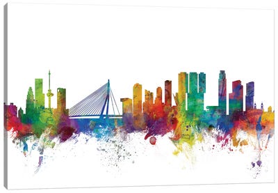 Rotterdam, The Netherlands Skyline Canvas Art Print