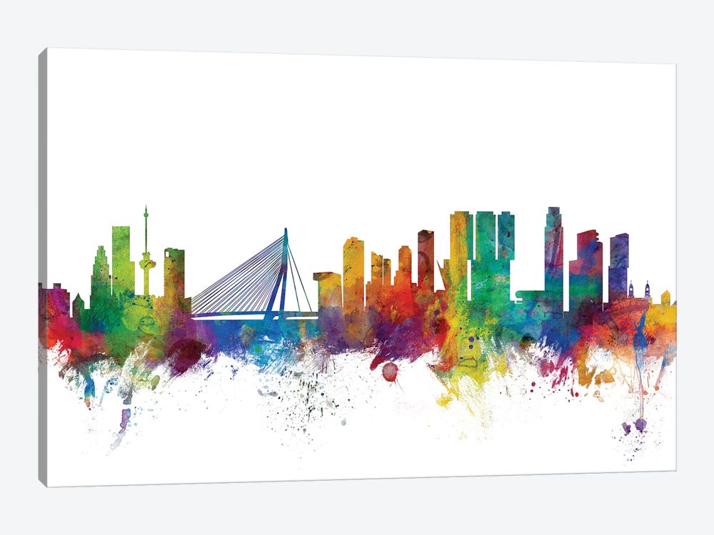 Rotterdam, The Netherlands Skyline by Michael Tompsett 1-piece Art Print