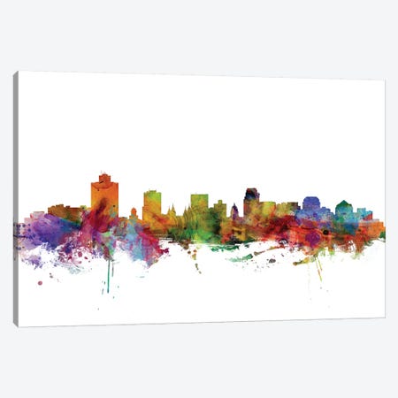Salt Lake City, Utah Skyline Canvas Print #MTO1149} by Michael Tompsett Canvas Art Print