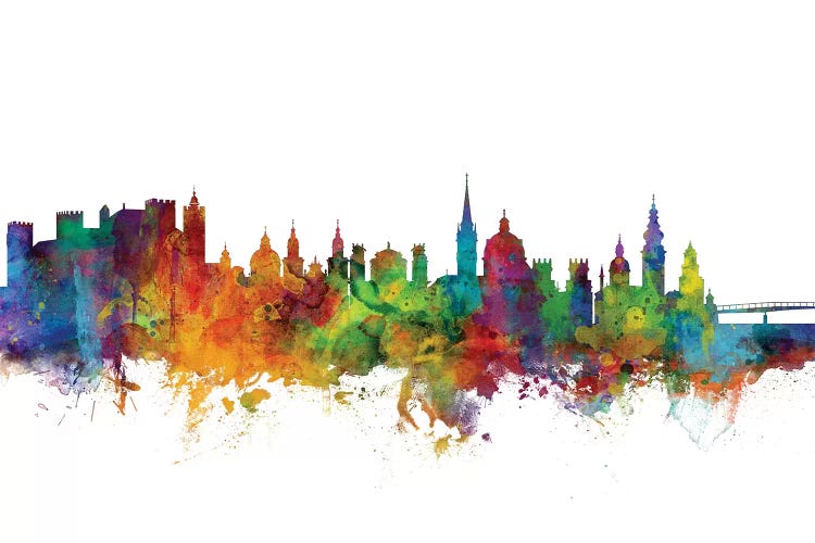Rainbow Blend Salzburg, Austria Skyline by Michael Tompsett wall art