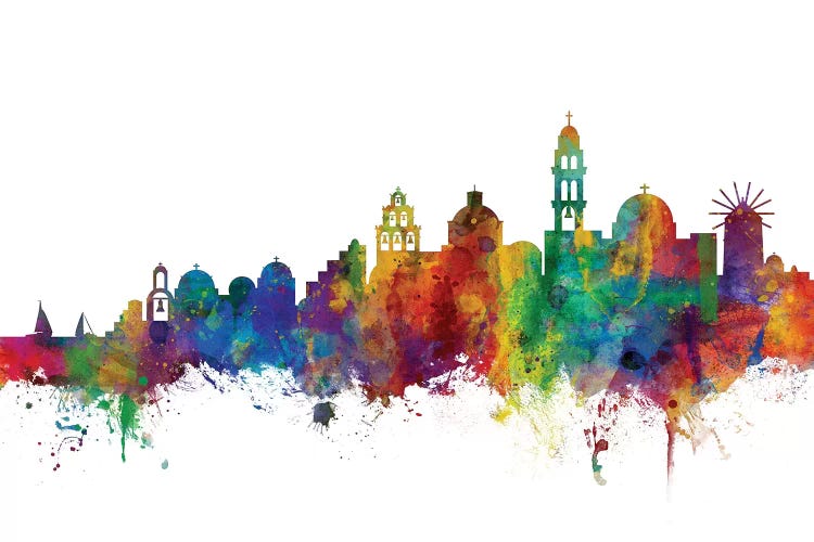 Rainbow Blend Santorini Skyline