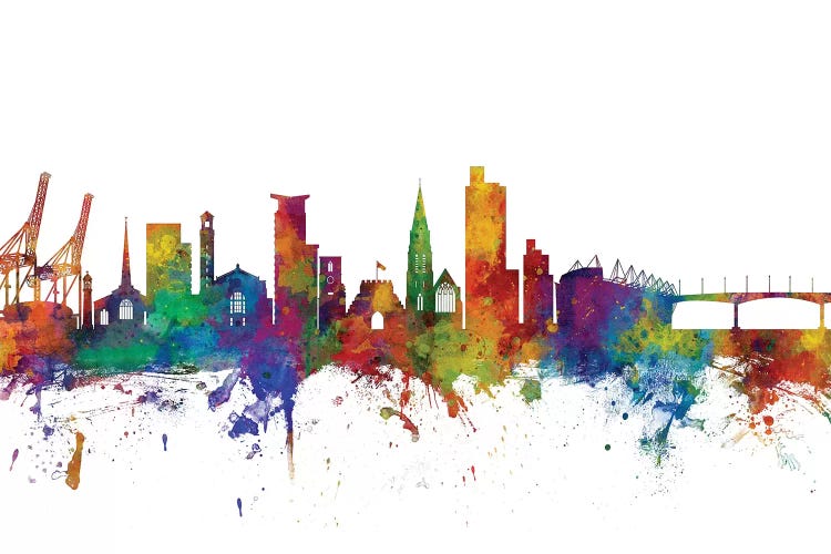 Rainbow Blend Southampton, England Skyline by Michael Tompsett wall art