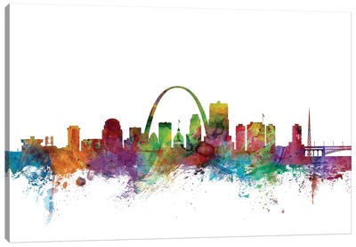 St. Louis, Missouri Skyline Canvas Art Print - St. Louis Art