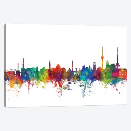 Stuttgart, Germany Skyline Canvas Print #MTO1171} by Michael Tompsett Canvas Wall Art