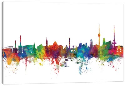 Stuttgart, Germany Skyline Canvas Art Print
