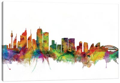 Sydney, Australia Skyline Canvas Art Print - Sydney Art