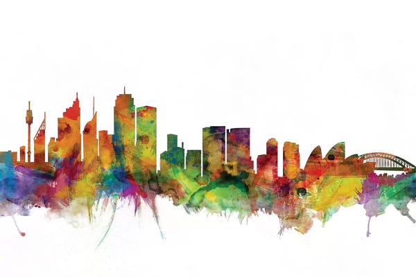 New South Wales: Rainbow Blend Sydney, Australia Skyline by Michael Tompsett