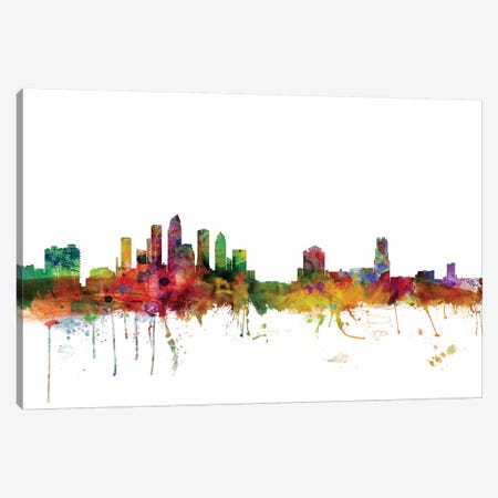 Tampa, Florida Skyline Canvas Print #MTO1176} by Michael Tompsett Canvas Print