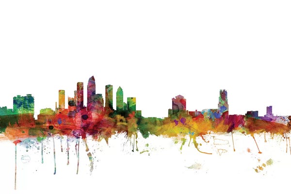 Tampa Bay: Rainbow Blend Tampa, Florida Skyline by Michael Tompsett