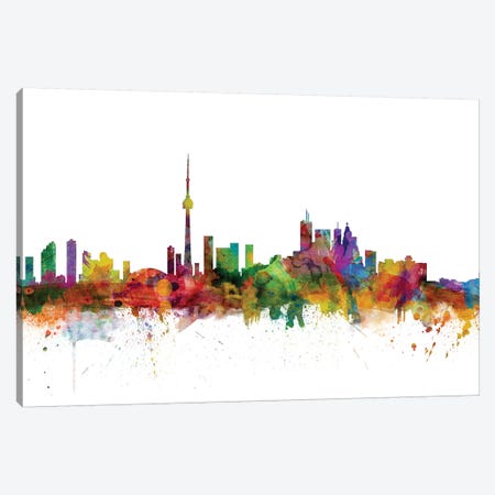 Toronto, Canada Skyline Canvas Print #MTO1181} by Michael Tompsett Canvas Print