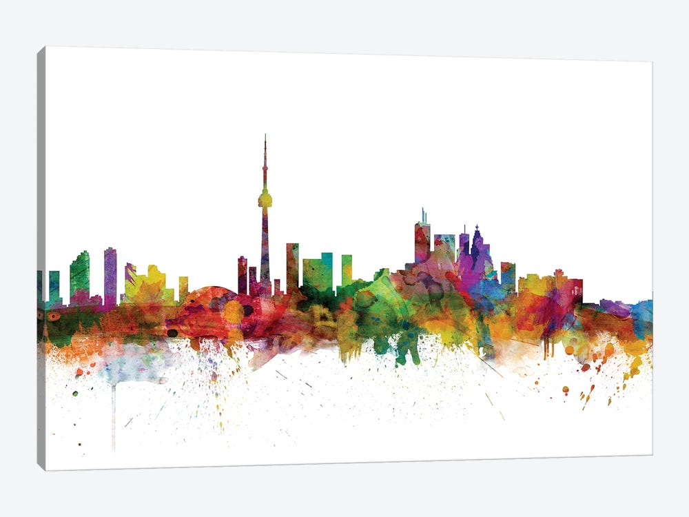 Toronto, Canada Skyline by Michael Tompsett 1-piece Canvas Print