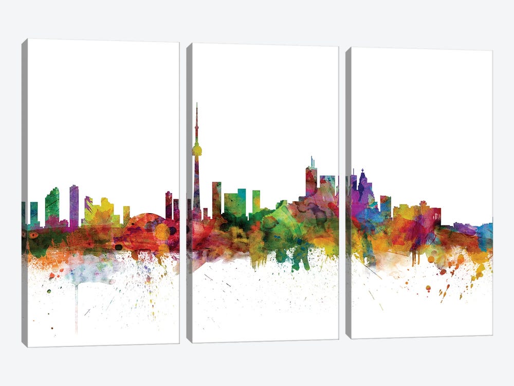 Toronto, Canada Skyline 3-piece Art Print