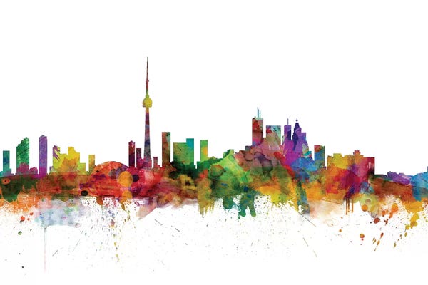 Ontario: Rainbow Blend Toronto, Canada Skyline by Michael Tompsett