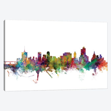 Tulsa, Oklahoma Skyline Canvas Print #MTO1183} by Michael Tompsett Art Print