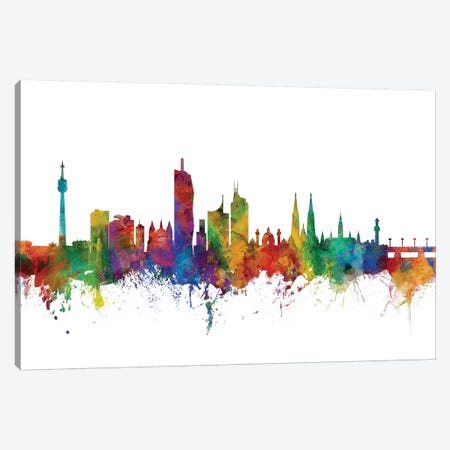 Vienna, Austria Skyline Canvas Print #MTO1187} by Michael Tompsett Canvas Wall Art