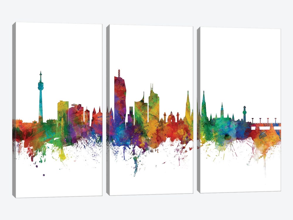 Vienna, Austria Skyline by Michael Tompsett 3-piece Art Print