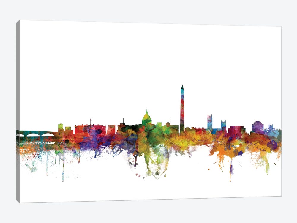 Washington, DC Skyline by Michael Tompsett 1-piece Canvas Print