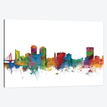 Wichita, Kansas Skyline Canvas Print #MTO1192} by Michael Tompsett Canvas Wall Art