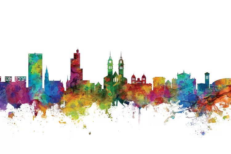 Rainbow Blend Winterthur, Switzerland Skyline by Michael Tompsett wall art