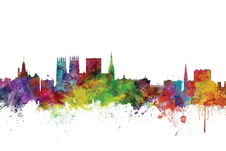 Rainbow Blend York, England Skyline by Michael Tompsett wall art