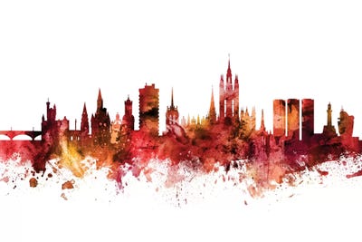 Rusted Aberdeen, Scotland Skyline by Michael Tompsett framed wall art