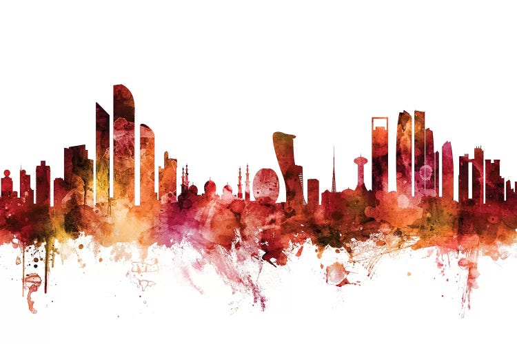 Rusted Abu Dhabi, UAE Skyline by Michael Tompsett wall art