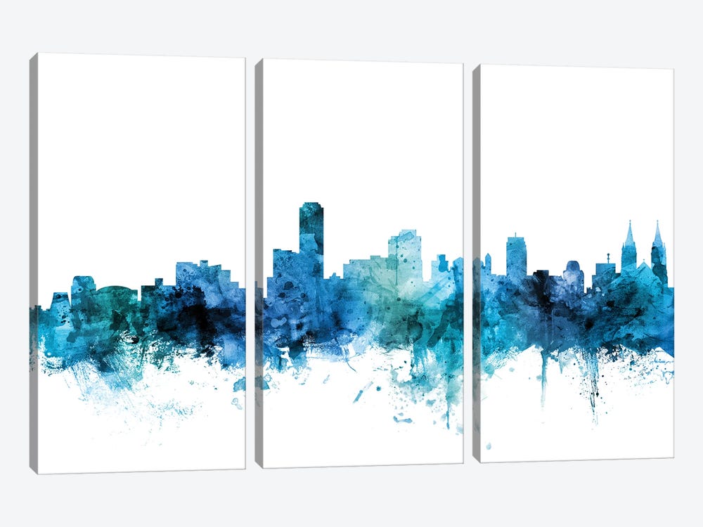 Adelaide, Australia Skyline by Michael Tompsett 3-piece Art Print