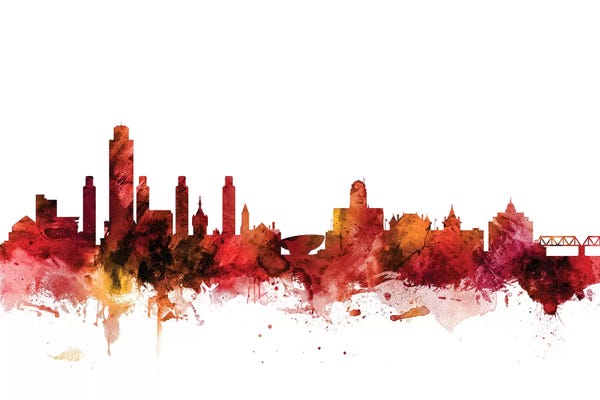Albany: Rusted Albany, New York Skyline by Michael Tompsett