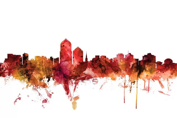New Mexico: Rusted Albuquerque, New Mexico Skyline by Michael Tompsett