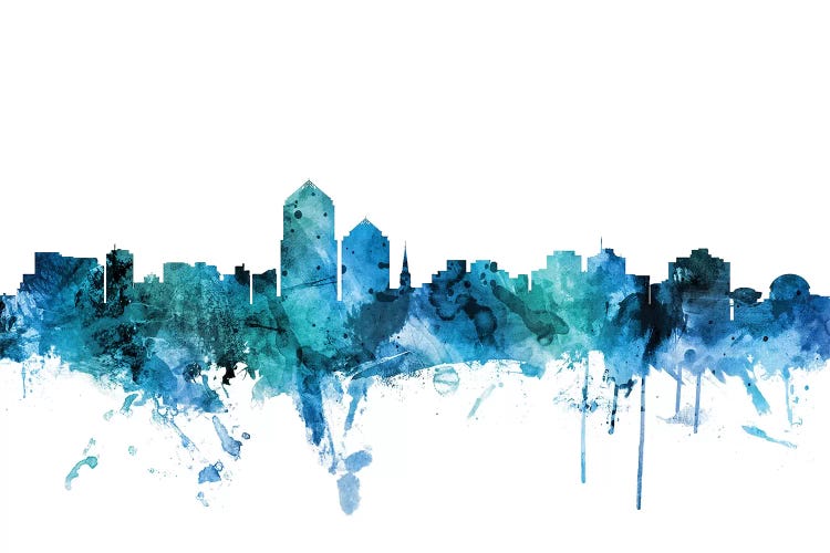 Blue Albuquerque, New Mexico Skyline