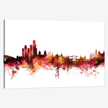 Amsterdam, The Netherlands Skyline Canvas Print #MTO1210} by Michael Tompsett Canvas Art Print