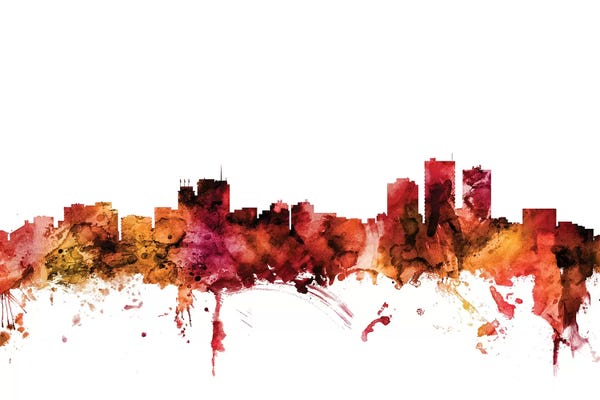 Anchorage: Rusted Anchorage, Alaska Skyline by Michael Tompsett