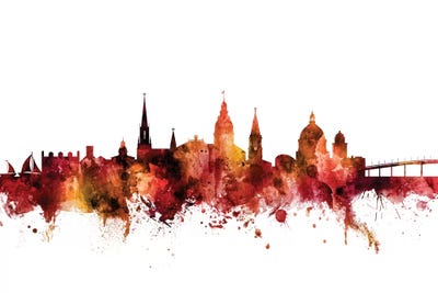 Rusted Annapolis, Maryland Skyline by Michael Tompsett framed wall art