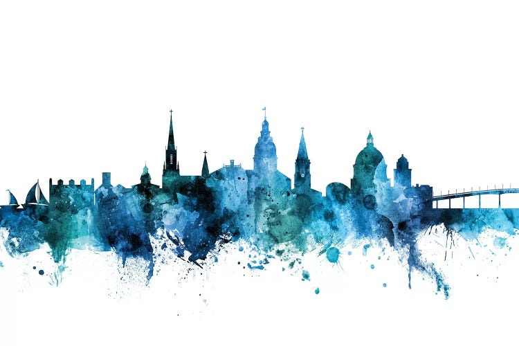 Blue Annapolis, Maryland Skyline