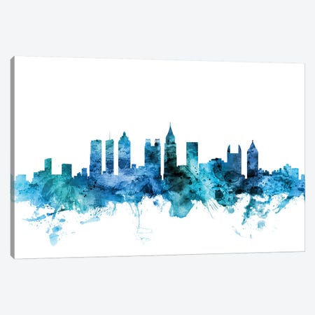 Atlanta, Georgia Skyline Canvas Print #MTO1217} by Michael Tompsett Canvas Artwork