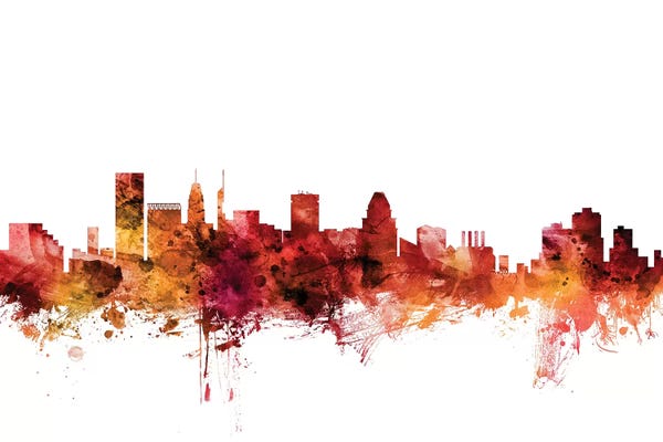 Maryland: Rusted Baltimore, Maryland Skyline by Michael Tompsett