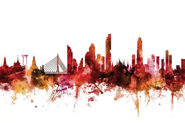 Thailand: Rusted Bangkok, Thailand Skyline by Michael Tompsett