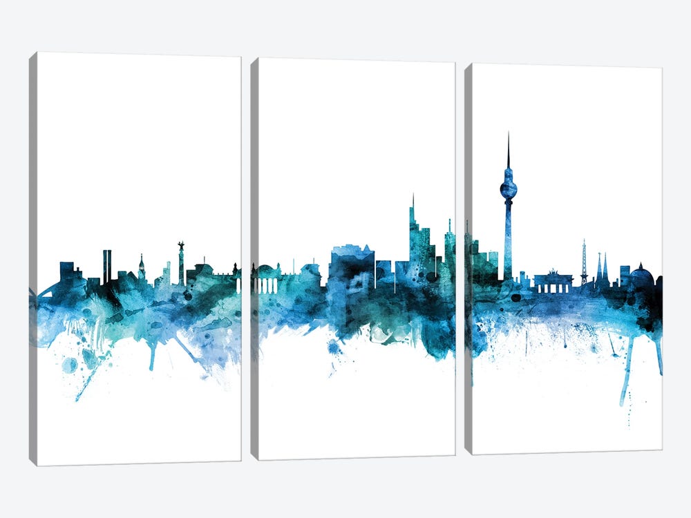 Berlin, Germany Skyline by Michael Tompsett 3-piece Canvas Print